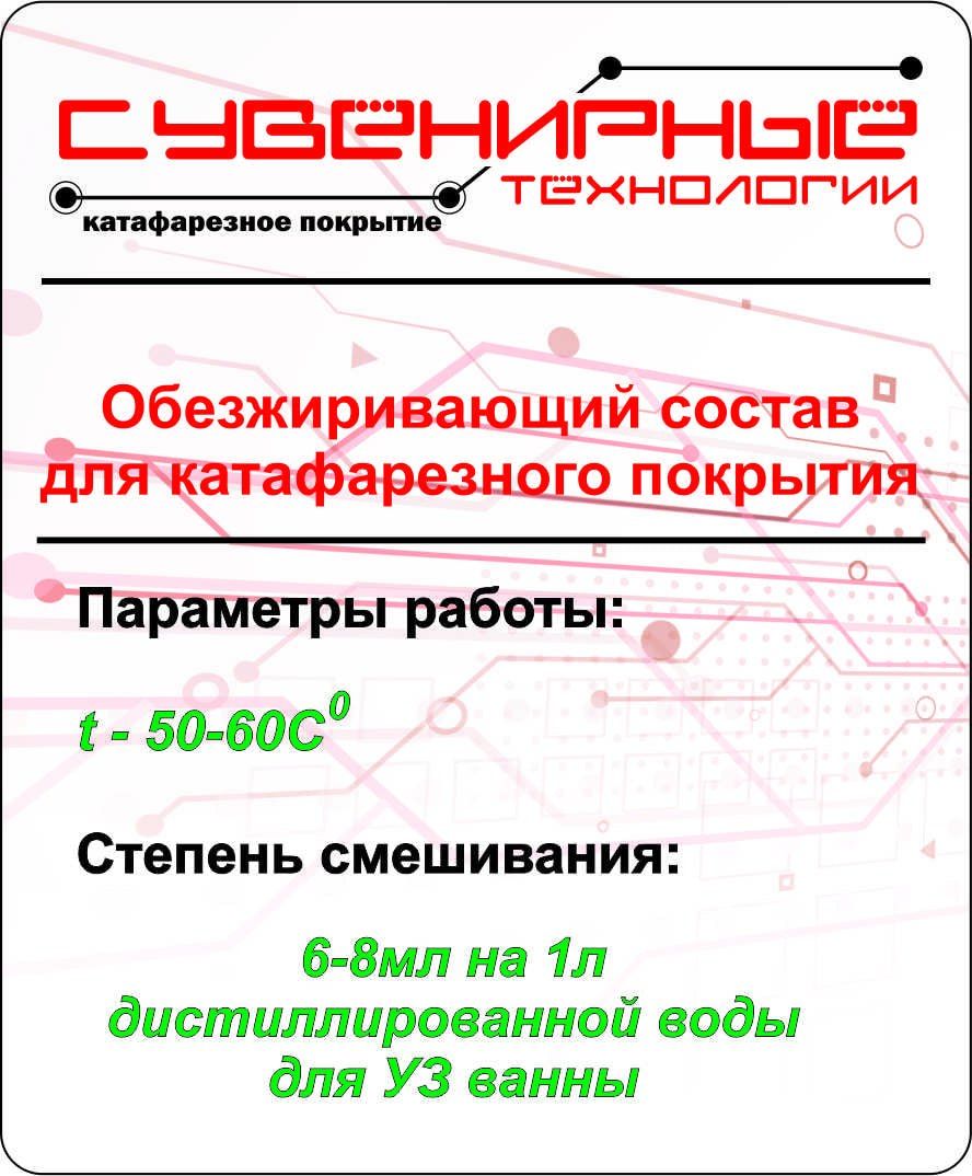 Обезжиривающий состав «Сувенирные технологии»